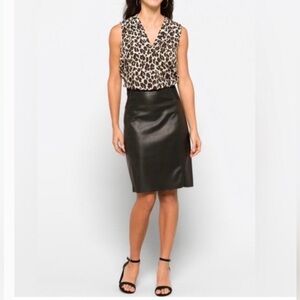 NWT Vero Moda Black Vegan Leather Pencil Skirt